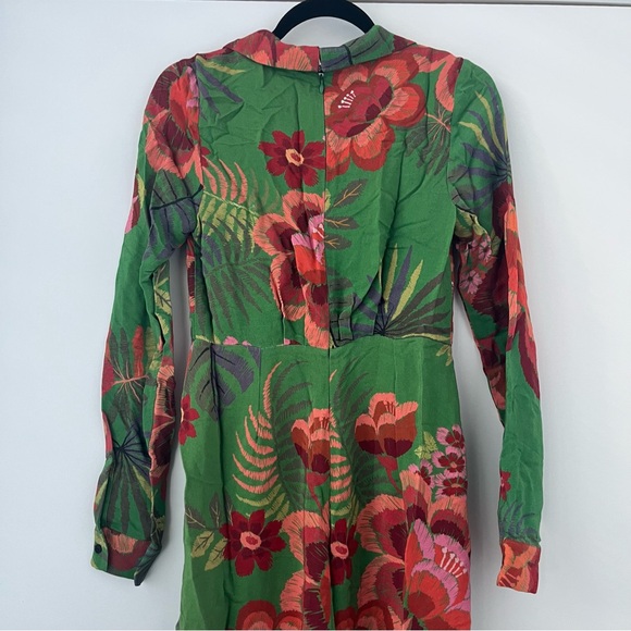 NWOT Farm Rio Floral V Neck Bobikat Jumpsuit S - Picture 6 of 16